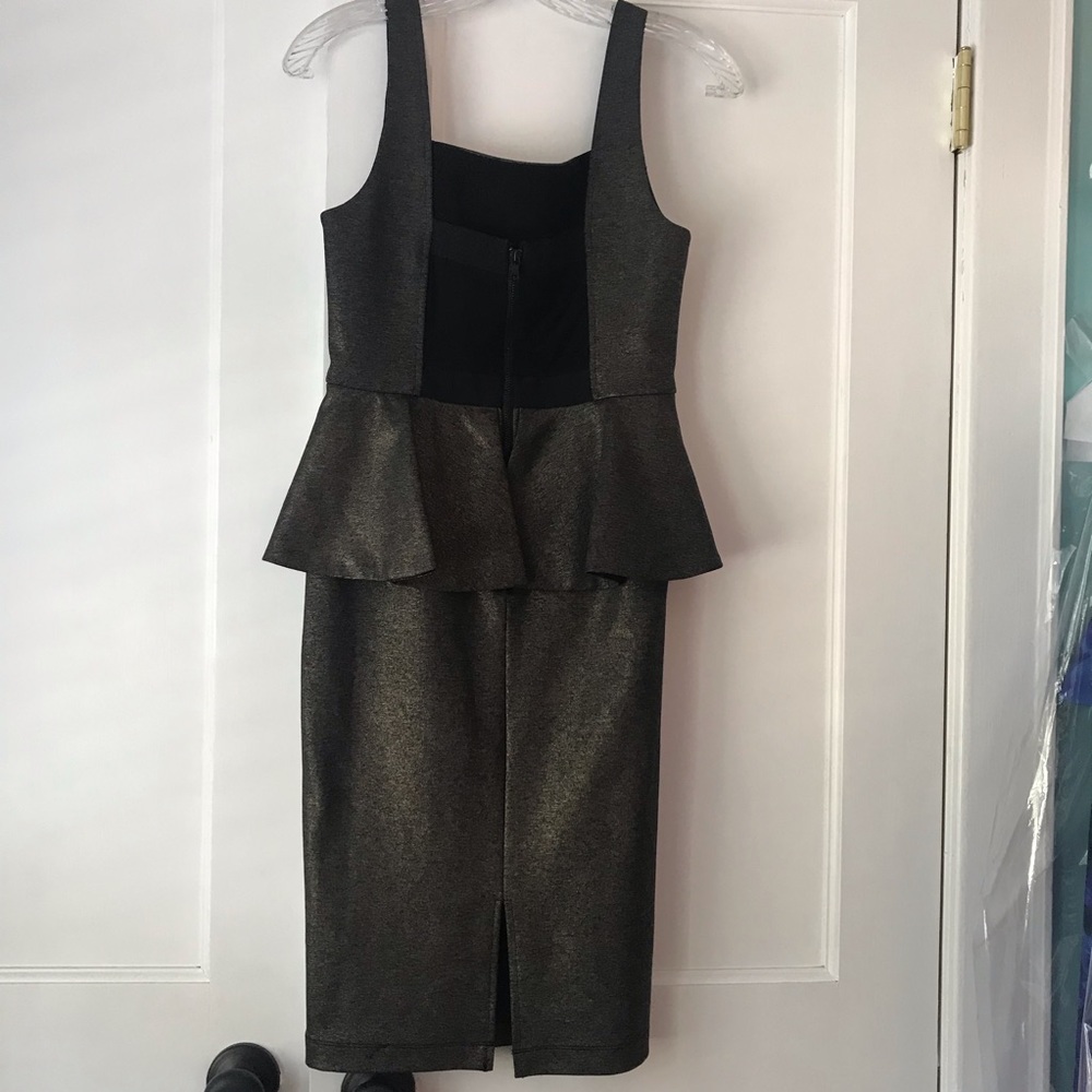 Alice + Olivia gold peplum dress - Picture 3 of 4
